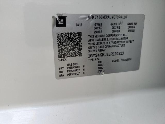 1GYS4KKJ3JR100213 - 2018 CADILLAC ESCALADE ESV PLATINUM 白色 照片 13