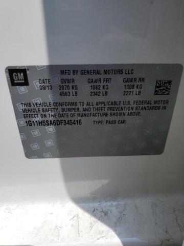 1G11H5SA6DF345416 - 2013 CHEVROLET MALIBU LTZ 白色 照片 12