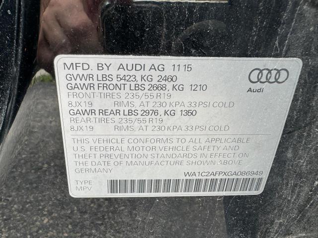 WA1C2AFPXGA086949 - 2016 AUDI Q5 PREMIUM BLACK photo 10