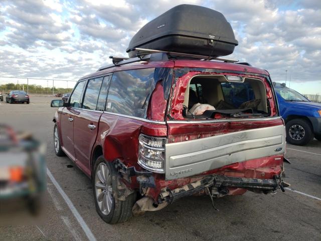 2FMHK6DT3KBA28943 - 2019 FORD FLEX LIMITED RED photo 3