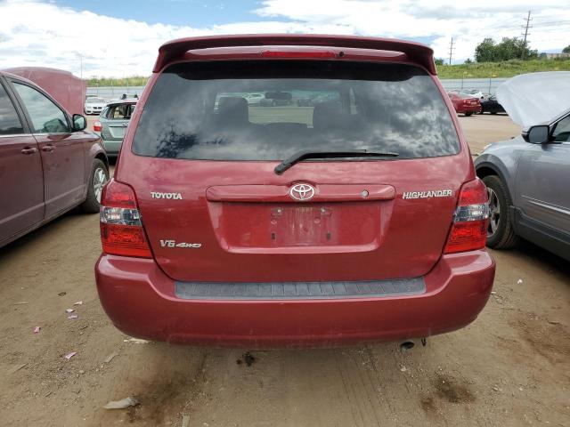 JTEEP21A970229125 - 2007 TOYOTA HIGHLANDER SPORT RED photo 6