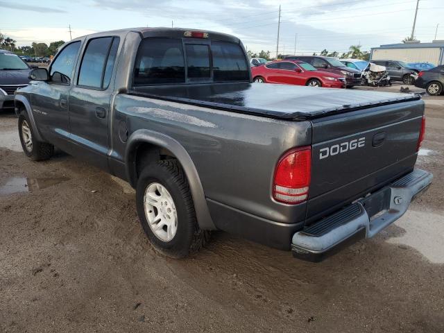 1B7HL38XX2S660664 - 2002 DODGE DAKOTA QUAD SPORT GRAY photo 2