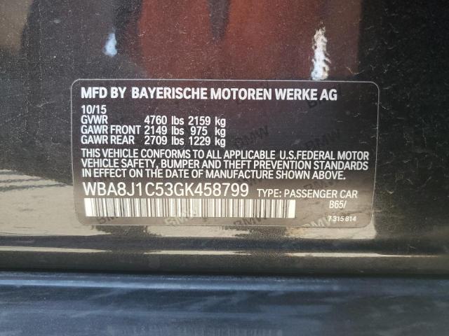 WBA8J1C53GK458799 - 2016 BMW 328 D XDRIVE BLACK photo 10