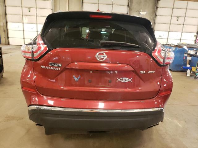 5N1AZ2MH5GN112226 - 2016 NISSAN MURANO S RED photo 6