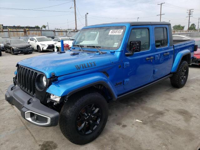 1C6HJTAG6PL504999 - 2023 JEEP GLADIATOR SPORT BLUE photo 1