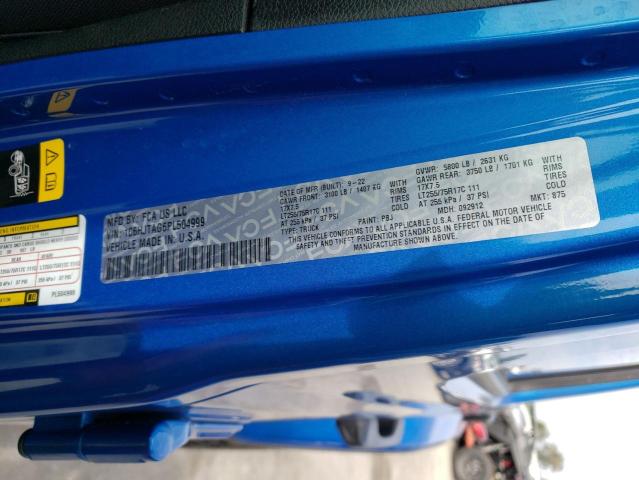 1C6HJTAG6PL504999 - 2023 JEEP GLADIATOR SPORT BLUE photo 12