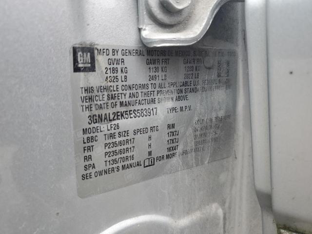3GNAL2EK5ES583917 - 2014 CHEVROLET CAPTIVA LS 银色 照片 12