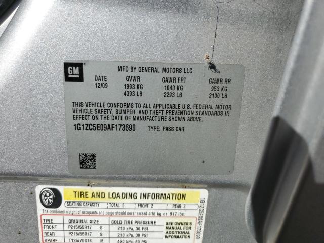 1G1ZC5E09AF173690 - 2010 CHEVROLET MALIBU 1LT 银色 照片 12