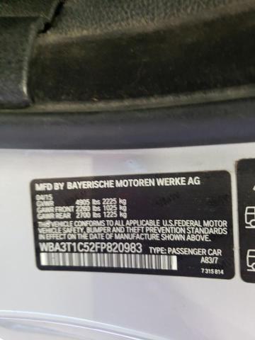 WBA3T1C52FP820983 - 2015 BMW 428 XI SULEV SILVER photo 12