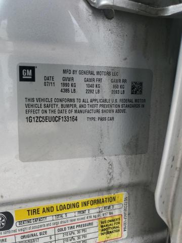 1G1ZC5EU0CF133164 - 2012 CHEVROLET MALIBU 1LT 银色 照片 12