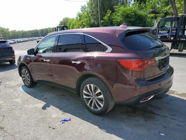 5FRYD4H64FB024608 - 2015 ACURA MDX TECHNOLOGY BURGUNDY photo 2