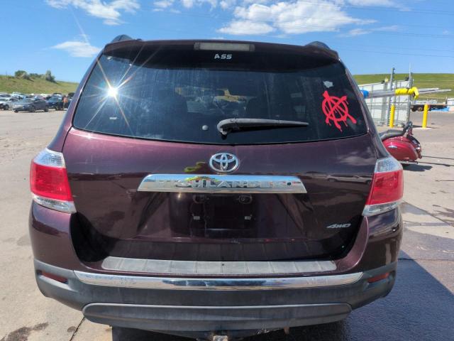 5TDBK3EHXBS053307 - 2011 TOYOTA HIGHLANDER BASE Бордовий фото 6