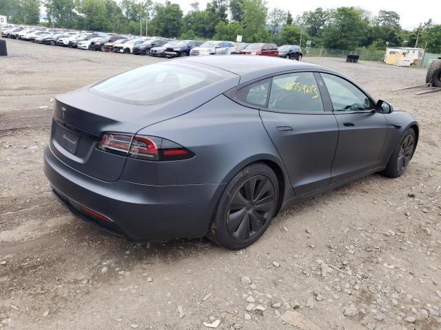 5YJSA1E52NF492362 - 2022 TESLA MODEL S Մոխրագույն լուսանկար 3