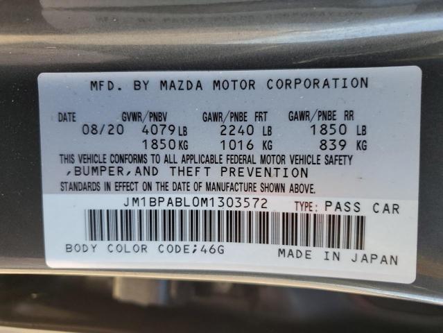 JM1BPABL0M1303572 - 2021 MAZDA 3 SELECT GRAY photo 12