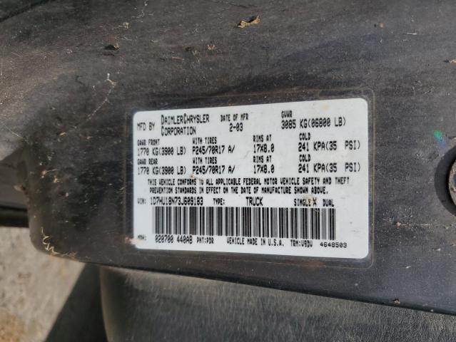 1D7HU18N73J609183 - 2003 DODGE RAM 1500 ST GRAY photo 13