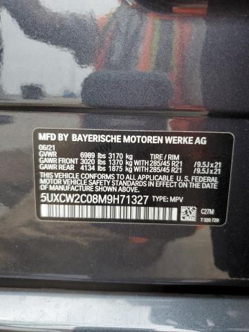 5UXCW2C08M9H71327 - 2021 BMW X7 XDRIVE40I GRAY photo 13