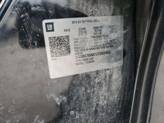 1G1BC5SM7J7202462 - 2018 CHEVROLET CRUZE LS 黑色 照片 12