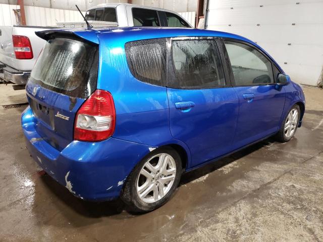 JHMGD37637S009481 - 2007 HONDA FIT S 蓝色 照片 3