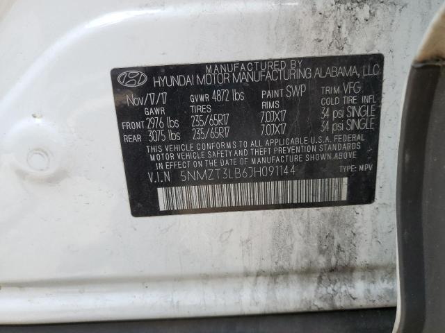 5NMZT3LB6JH091144 - 2018 HYUNDAI SANTA FE S WHITE photo 13