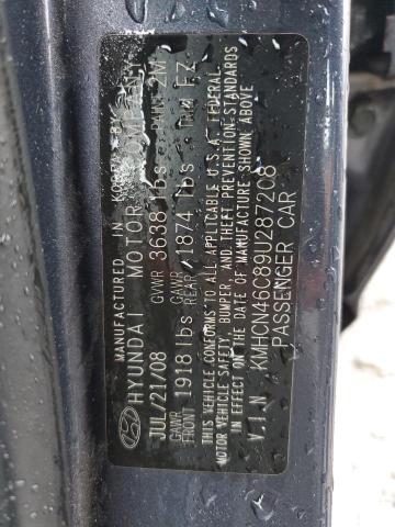 KMHCN46C89U287208 - 2009 HYUNDAI ACCENT GLS BLUE photo 12