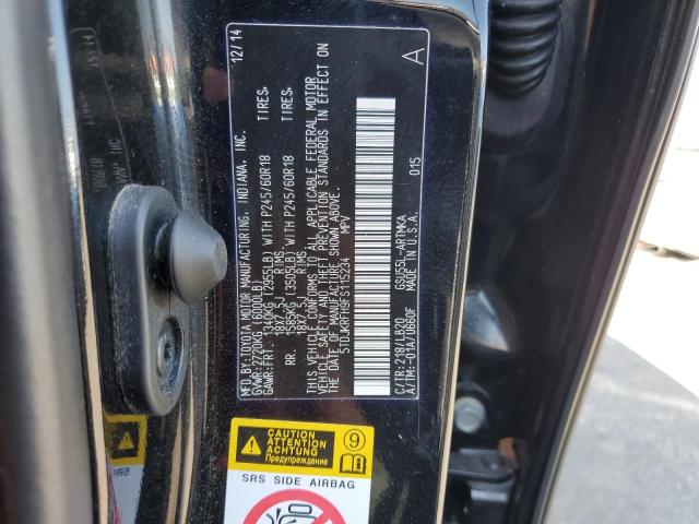 5TDJKRFH9FS115234 - 2015 TOYOTA HIGHLANDER XLE Qara foto 12