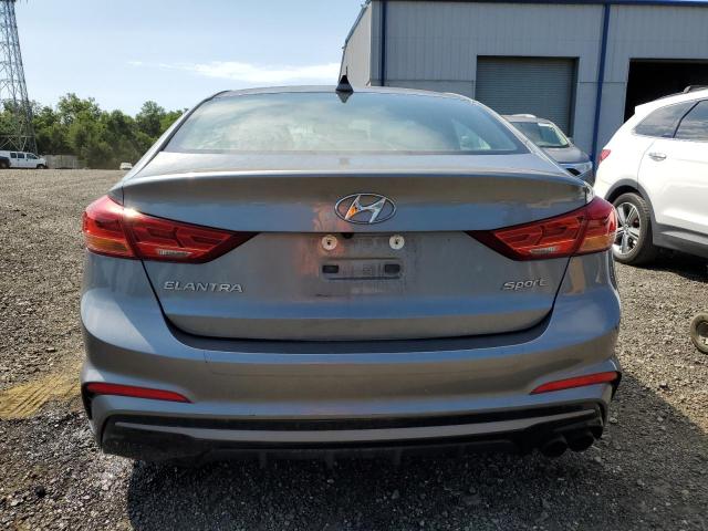 KMHD04LB6JU545258 - 2018 HYUNDAI ELANTRA SPORT GRAY photo 6