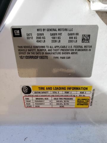 1G11D5RR9DF106370 - 2013 CHEVROLET MALIBU 1LT WHITE photo 10