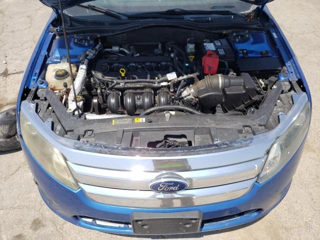 3FAHP0HA3CR345609 - 2012 FORD FUSION SE BLUE photo 11