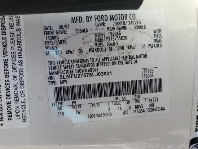 5LMFU27578LJ03821 - 2008 LINCOLN NAVIGATOR BEIGE photo 14