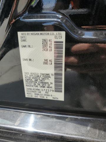 1N4BL4CV9KC172579 - 2019 NISSAN ALTIMA SR Черный фото 13