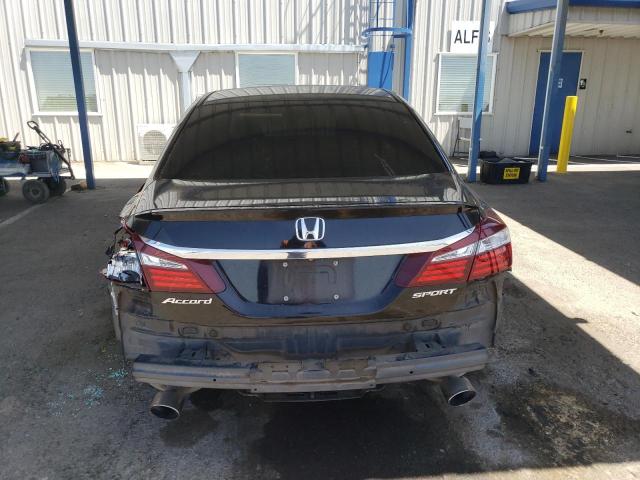 1HGCR2F50HA086807 - 2017 HONDA ACCORD SPORT შავი ფოტო 6