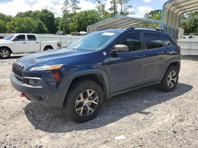 1C4PJMBS7EW170345 - 2014 JEEP CHEROKEE TRAILHAWK BLUE photo 1