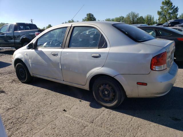 KL1TD52675B444365 - 2005 CHEVROLET AVEO BASE SILVER photo 2