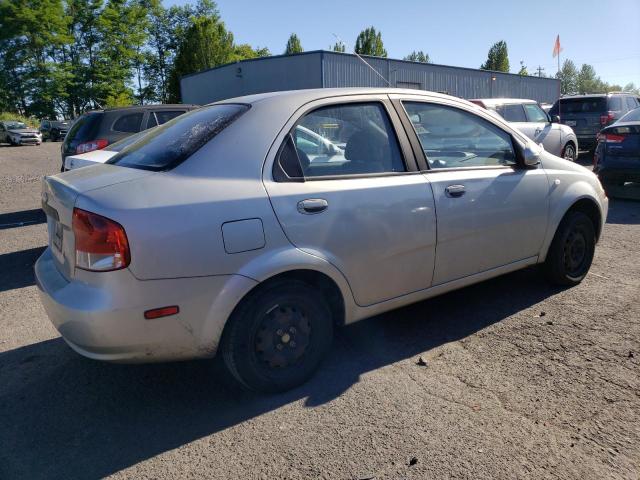 KL1TD52675B444365 - 2005 CHEVROLET AVEO BASE SILVER photo 3