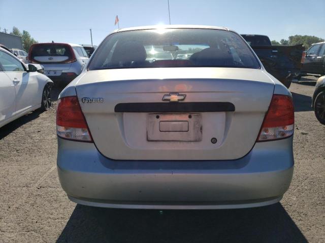 KL1TD52675B444365 - 2005 CHEVROLET AVEO BASE SILVER photo 6