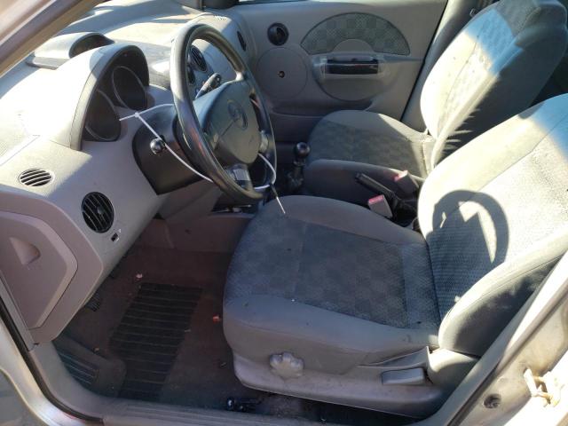 KL1TD52675B444365 - 2005 CHEVROLET AVEO BASE SILVER photo 7