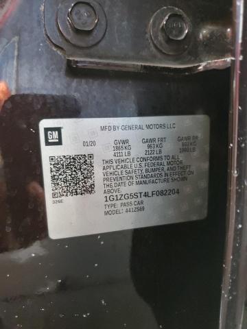 1G1ZG5ST4LF082204 - 2020 CHEVROLET MALIBU RS BLACK photo 13