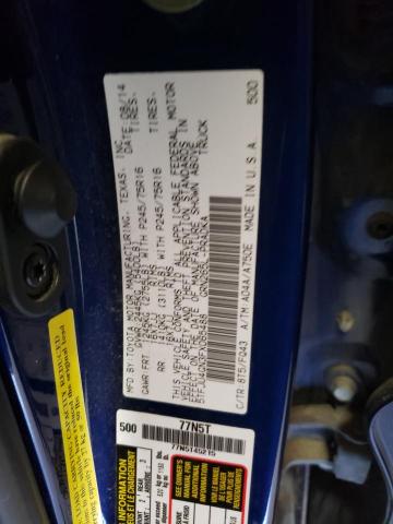 5TFJU4GN3FX065488 - 2015 TOYOTA TACOMA DOUBLE CAB PRERUNNER BLUE photo 12