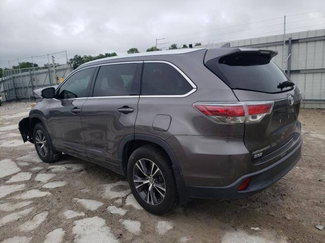 5TDJKRFH6GS505712 - 2016 TOYOTA HIGHLANDER XLE Մոխրագույն լուսանկար 2