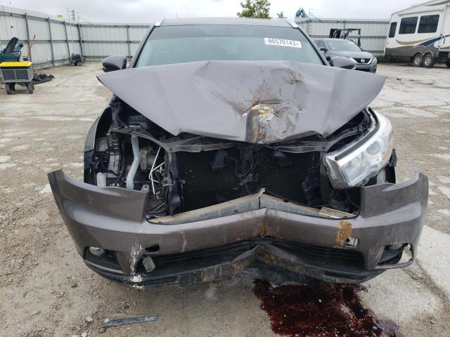 5TDJKRFH6GS505712 - 2016 TOYOTA HIGHLANDER XLE Մոխրագույն լուսանկար 5
