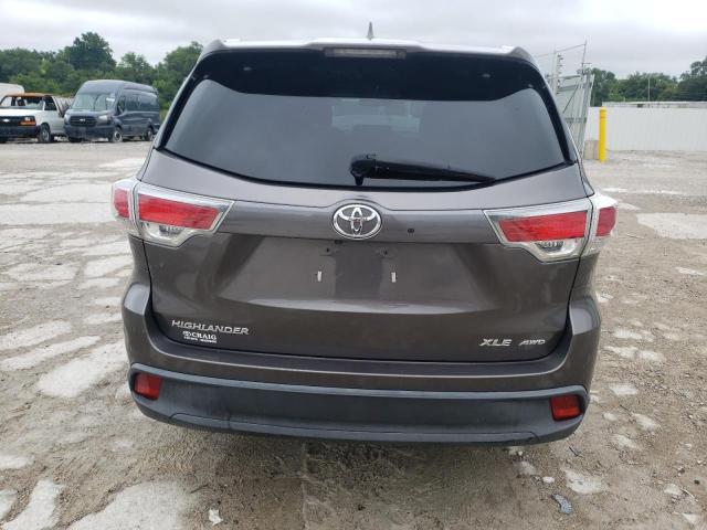 5TDJKRFH6GS505712 - 2016 TOYOTA HIGHLANDER XLE Մոխրագույն լուսանկար 6