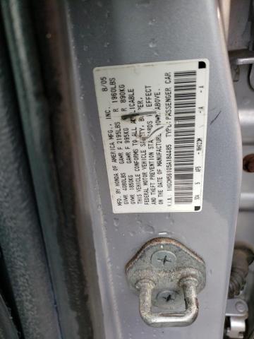 1HGCM56105A184485 - 2005 HONDA ACCORD DX GRAY photo 12