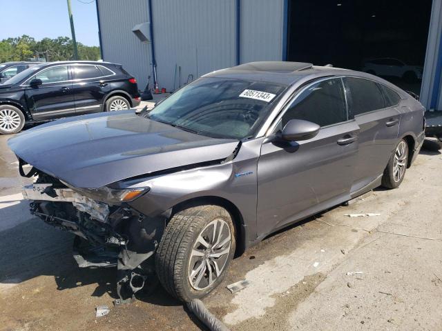 1HGCV3F56MA014358 - 2021 HONDA ACCORD HYBRID EXL GRAY photo 1