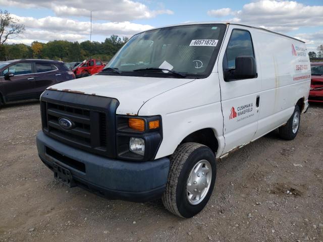 1FTNE1EW7BDB29763 - 2011 FORD ECONOLINE E150 VAN WHITE photo 2