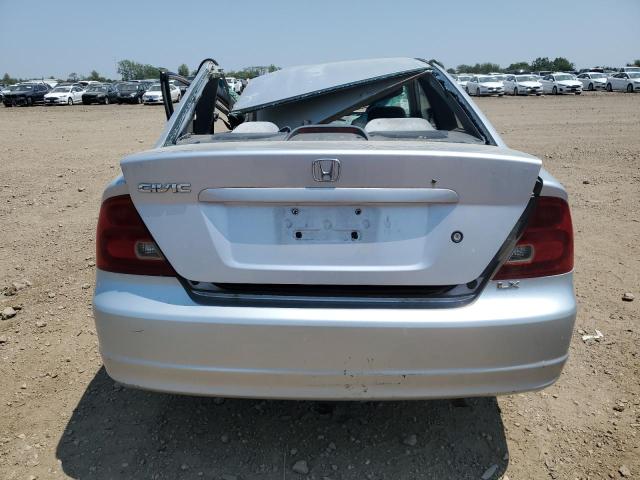 1HGEM22552L106963 - 2002 HONDA CIVIC LX SILVER photo 6