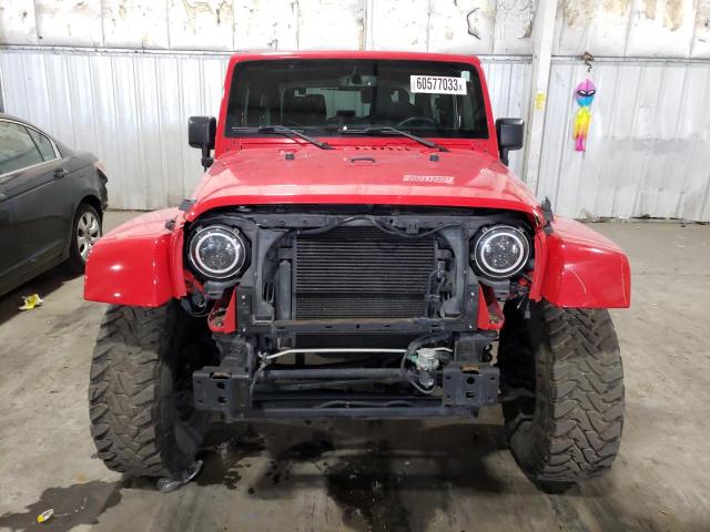 1C4AJWBG2FL619091 - 2015 JEEP WRANGLER SAHARA RED photo 5