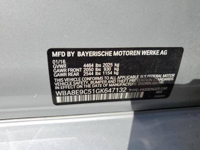 WBA8E9C51GK647132 - 2016 BMW 328 I SULEV SILVER photo 12