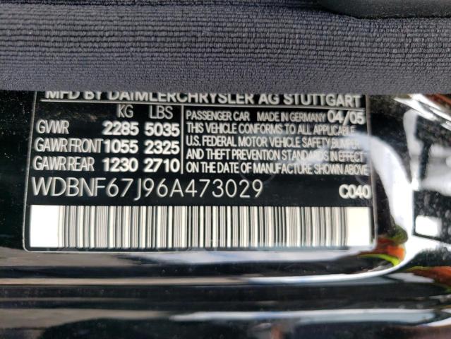 WDBNF67J96A473029 - 2006 MERCEDES-BENZ S 350 BLACK photo 12