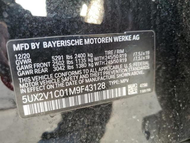 5UX2V1C01M9F43128 - 2021 BMW X4 XDRIVE30I BLACK photo 13