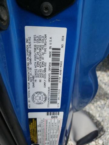 5TEUU42N57Z343645 - 2007 TOYOTA TACOMA ACCESS CAB ლურჯი ფოტო 12